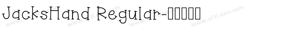 JacksHand Regular字体转换